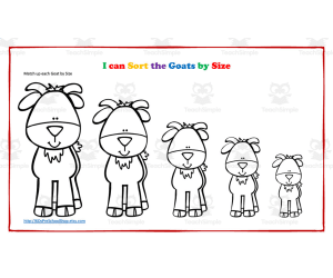 Sort Goats by Size Worksheet