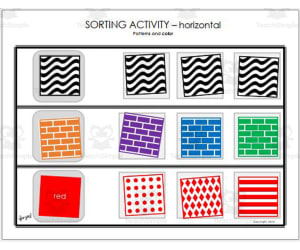 Sorting Activity: Patterns and Color - Horizontal