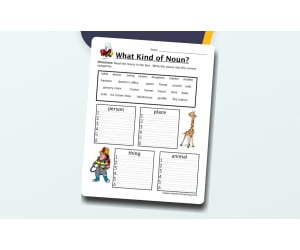 Sorting Nouns Worksheet
