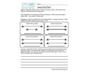 Sound Pitch Worksheet
