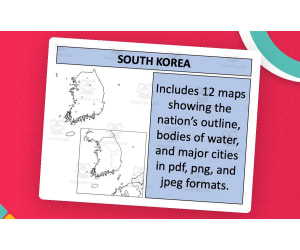 South Korea Map Resources – 12 Printable Map Sheets