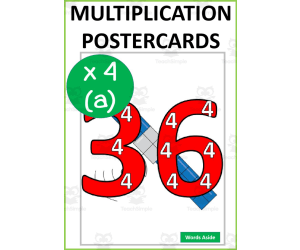 Space Multiplication Repeated Addition Posters x4a