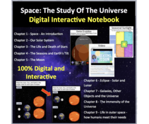 Space – The Study of the Universe – Digital Interactive Notebook