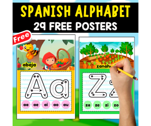 SPANISH ALPHABET | 29 FREE POSTERS FOR TRACING