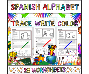 Spanish Alphabet Letter Tracing Activities Worksheets