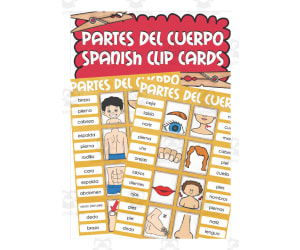 Spanish: Body Parts Clip Cards | Vocabulary Practice Activity