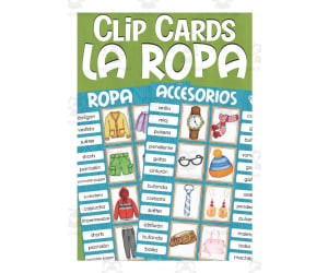 Spanish: Clothes Clip Cards | Vocabulary Practice Activity
