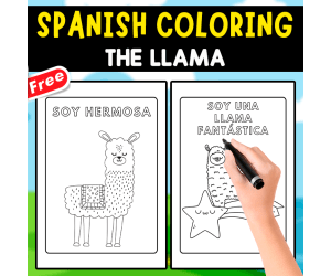SPANISH COLORING PAGES | THE LLAMA