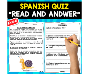 SPANISH COMPREHENSION TEXT | LA GRAN CARRERA