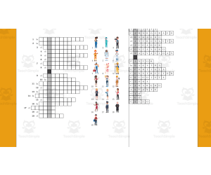 Spanish Crossword about Jobs (Trabajos) with Hidden Message