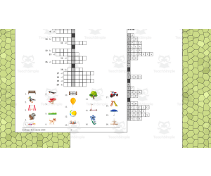 Spanish Crossword: En el parque - In the park