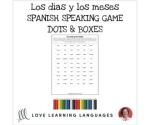 Spanish: Dots and Boxes Game - The Days and Months