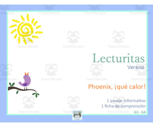Spanish | Easy Short Stories in Spanish | Lectura Verano Spanish Reading Comprehension Comprensión lectora Phoenix, ¡qué calor!