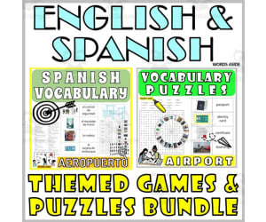 Spanish English Bilingual Vocabulary Activities AIRPORT
