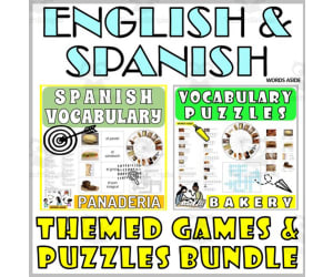 Spanish English Bilingual Vocabulary Activities BAKERY