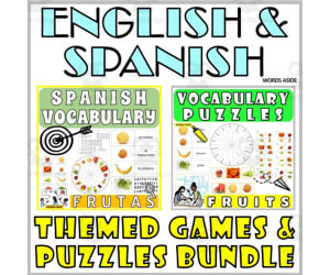Spanish English Bilingual Vocabulary Activities FRUITS