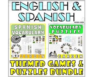 Spanish English Bilingual Vocabulary Activities GARDEN YARD