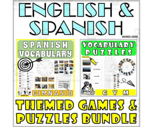 Spanish English Bilingual Vocabulary Activities GYM