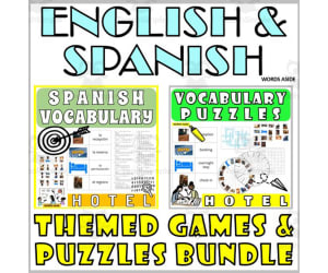 Spanish English Bilingual Vocabulary Activities HOTEL