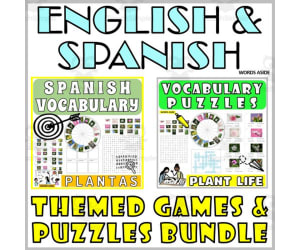 Spanish English Bilingual Vocabulary Activities PLANTS