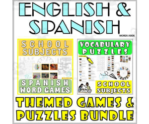 Spanish English Bilingual Vocabulary Activities SCHOOL SUBJECTS