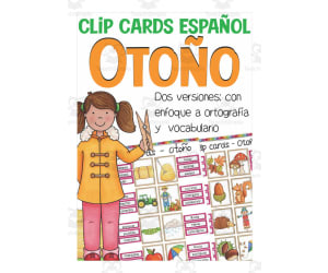 Spanish: Fall Clip Cards | Vocabulary Practice Activity