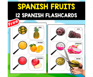 SPANISH FRUITS | 12 FREE FLASHCARDS