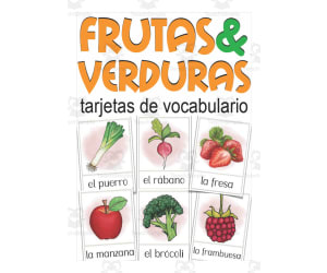 Spanish: Fruits & Vegetables Flash Cards