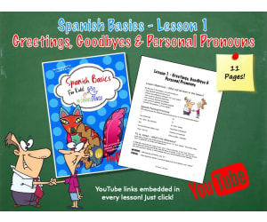 Spanish Greetings, Goodbyes & Personal Pronouns ~ Lesson 1 (COMPLETE SPANISH LESSON!)