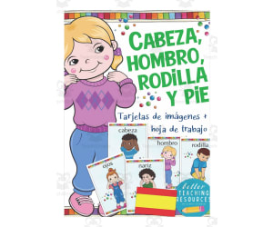 Spanish: Head, Shoulders, Knees & Toes Flash Cards