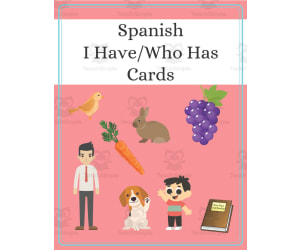 Spanish: I Have Who Has Cards - Basic Vocabulary