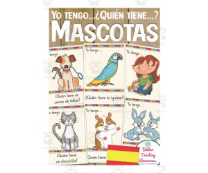 Spanish: I Have Who Has? | Pets Card Game