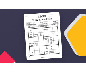 Spanish IR Present Tense – Sudoku Puzzle