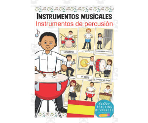 Spanish: Percussion Instruments Flash Cards