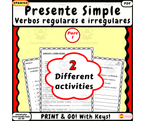 Spanish Present Simple practice Part 1 Print with keys