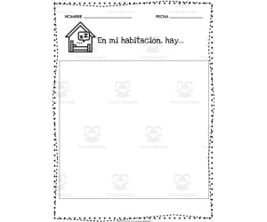 Spanish: Primary Writing Program | "In my room, there is..." - Escritura Primaria en español