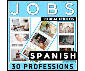 Spanish Professions Flash Cards Vocabulary Photos