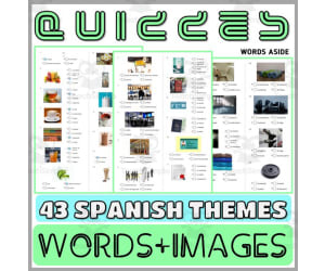 Spanish Quizzes Puzzles Flash Card Themes