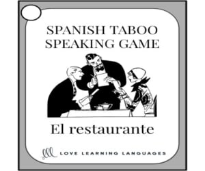 Spanish: Restaurant Vocabulary Taboo Speaking Game