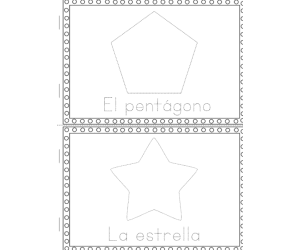 Spanish Shapes Mini books - Trace and write