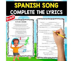 SPANISH SONG EXERCISE | Complete the lyrics | YO TE AMO