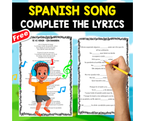SPANISH SONG EXERCISES | Complete the lyrics | TE VI VENIR