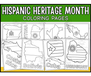 Spanish-Speaking Countries – 21 Flag Coloring Pages