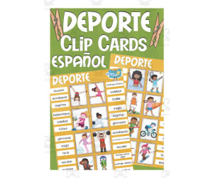 Spanish: Sports Clip Cards | Vocabulary Practice Activity