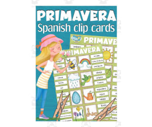 Spanish: Spring Clip Cards | Vocabulary Practice Activity