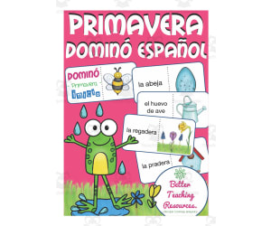 Spanish: Spring Domino Game | Vocabulary Practice Activity