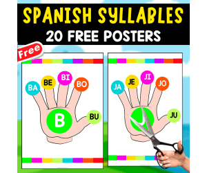 SPANISH SYLLABLES | 20 FREE POSTERS