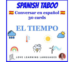 Spanish: Taboo Speaking Game - Weather Vocabulary