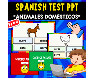 SPANISH TEST PPT | DOMESTIC ANIMALS IN SPANISH