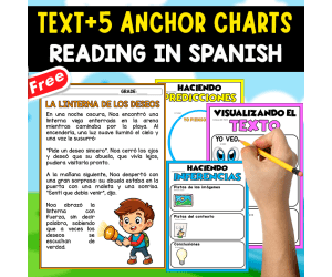 SPANISH TEXT + 5 ANCHOR CHARTS | La linterna de los deseos